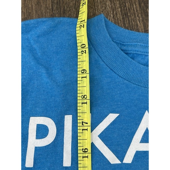 Pokémon Pikachu 025 Stats T-shirt 2016 Blue S Youth SS Cotton Blend - Picture 6 of 6